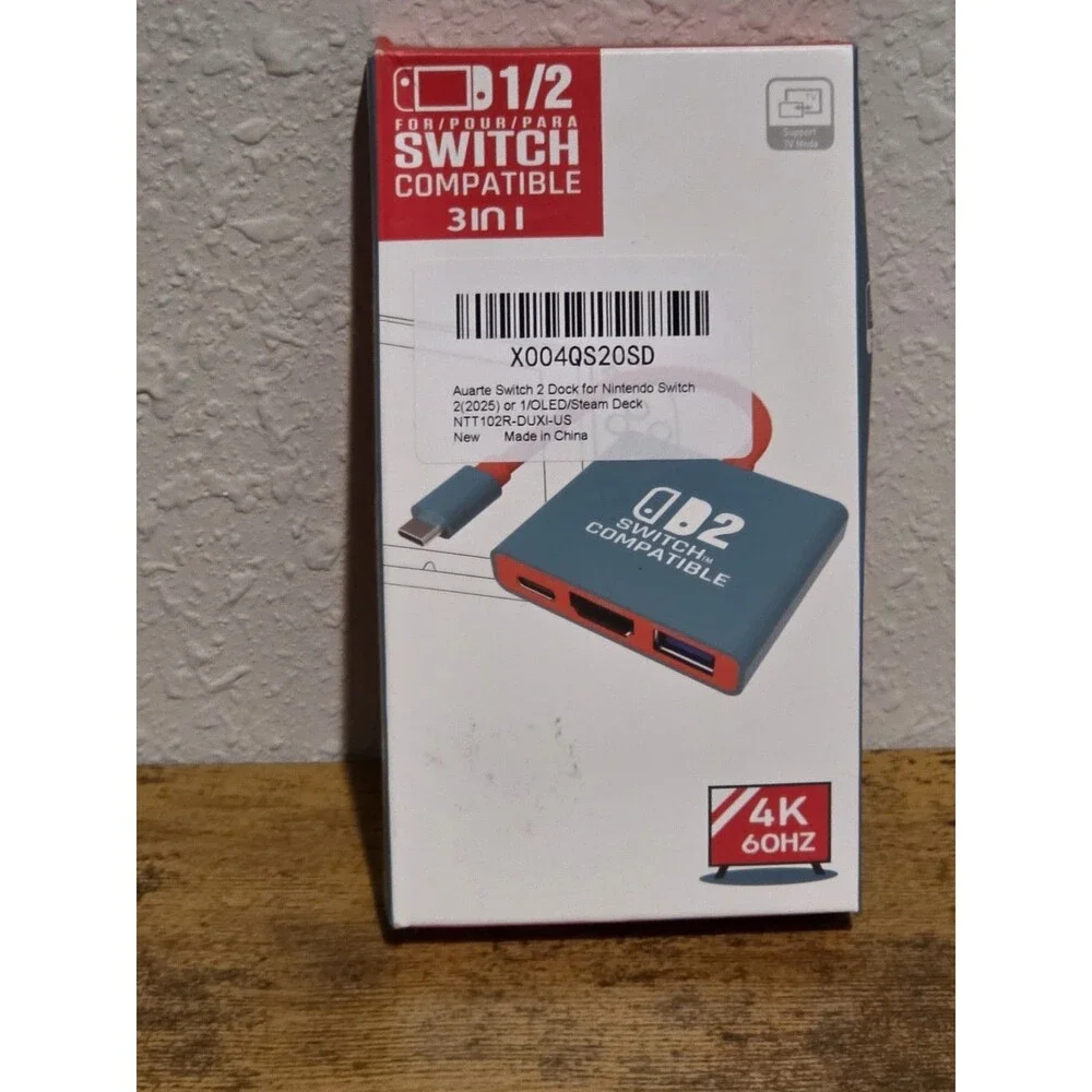 Nintendo Switch 2 TV Dock 4K 60Hz USB-C HDMI Hub Steam Deck Adapter Pro 3969